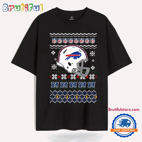 Buffalo Bills Football Logo Team Helmet Merry Chritmas 2024 T Shirt