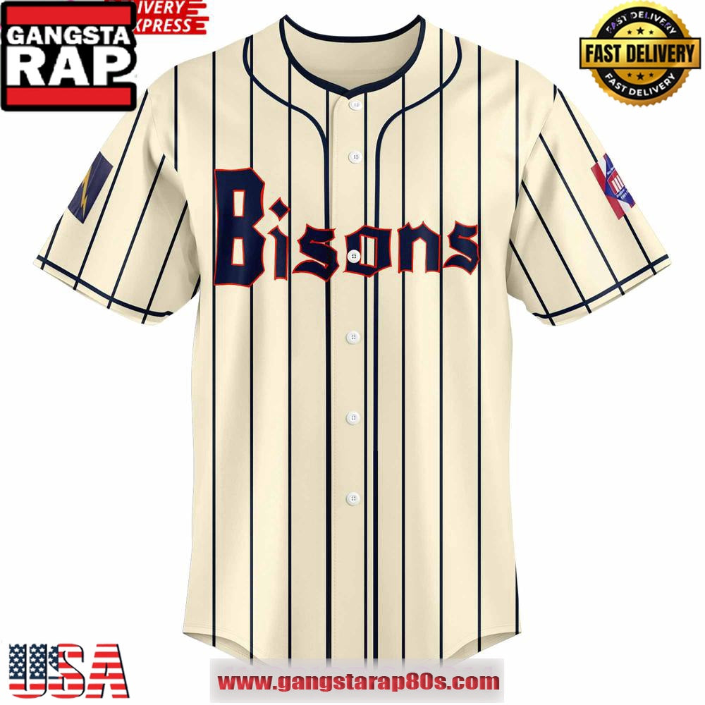 Buffalo Bisons Vintage Movie Night Custom Baseball Jersey Shirt