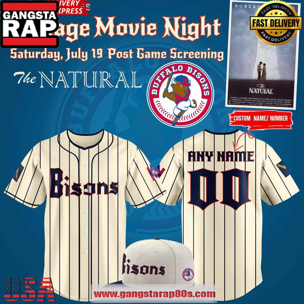 Buffalo Bisons Vintage Movie Night Custom Baseball Jersey Shirt