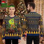 Buffalo Sabres Grinch Hug Ugly Christmas Sweater