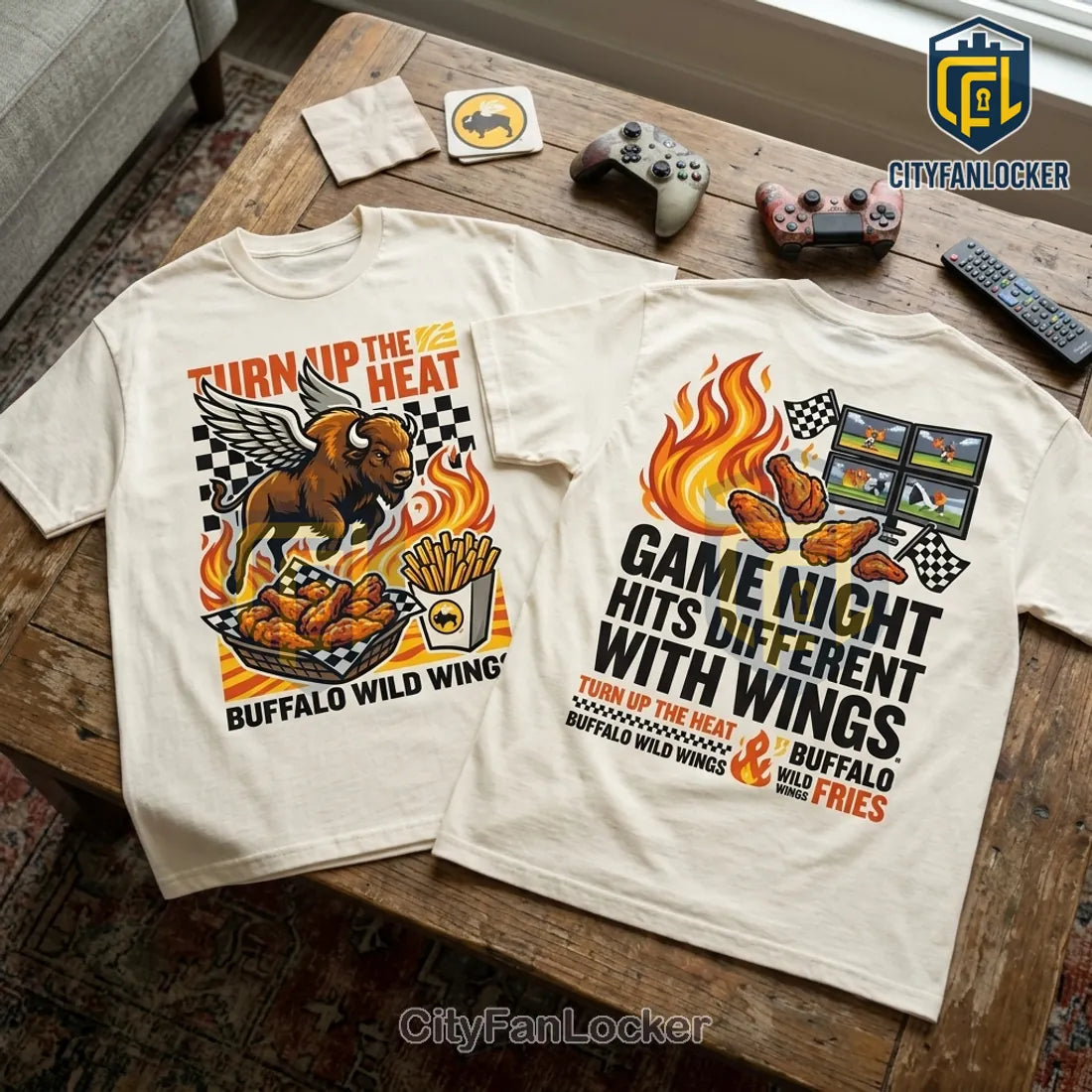 Buffalo Wild Wings Game Night Cream T-Shirt