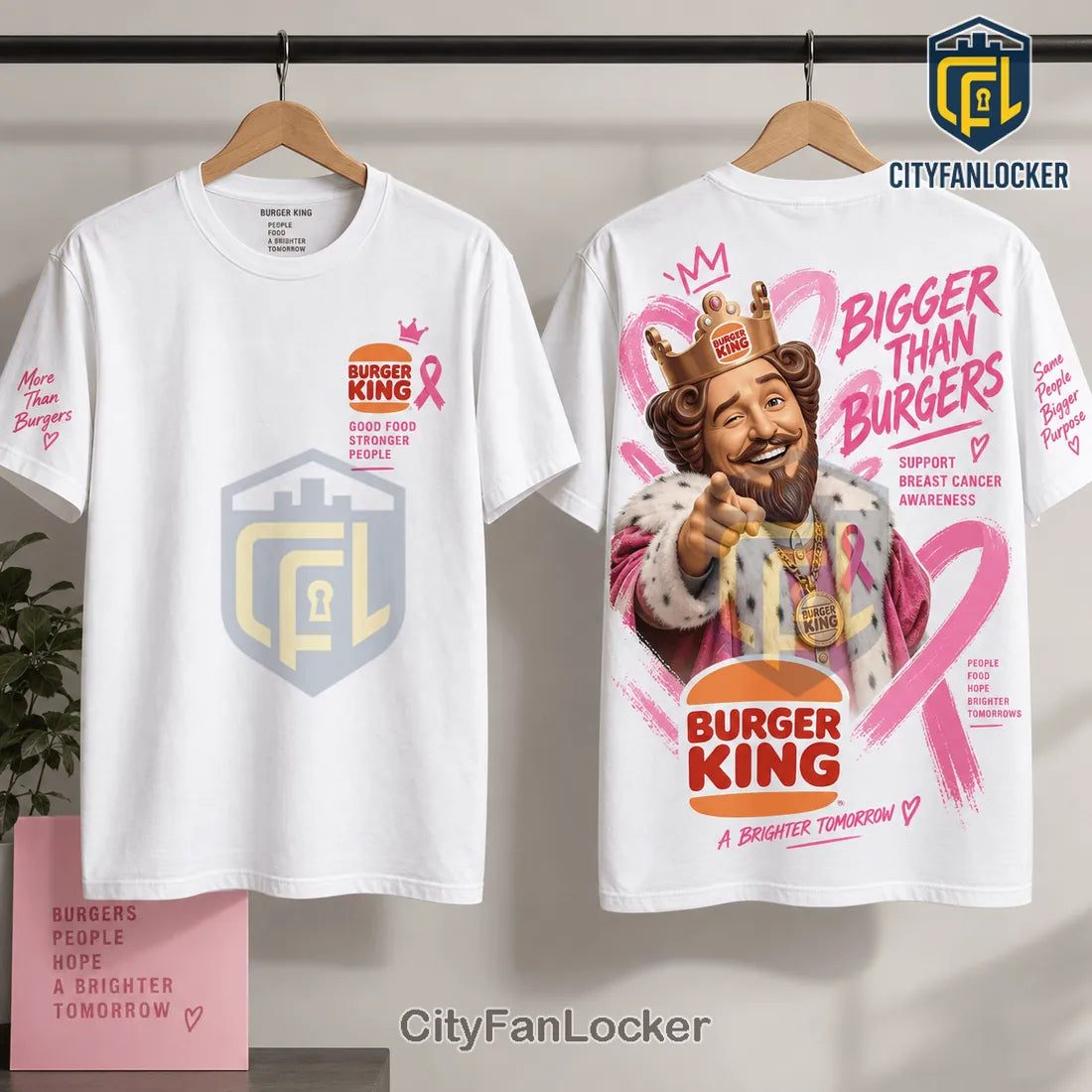 Burger King Breast Cancer Awareness Pink Ribbon Shirt