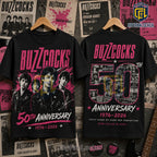 Buzzcocks 50th Anniversary Vintage Black T-Shirt