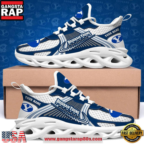 BYU Cougars Custom Name Clunky Sneaker Max Soul Shoes