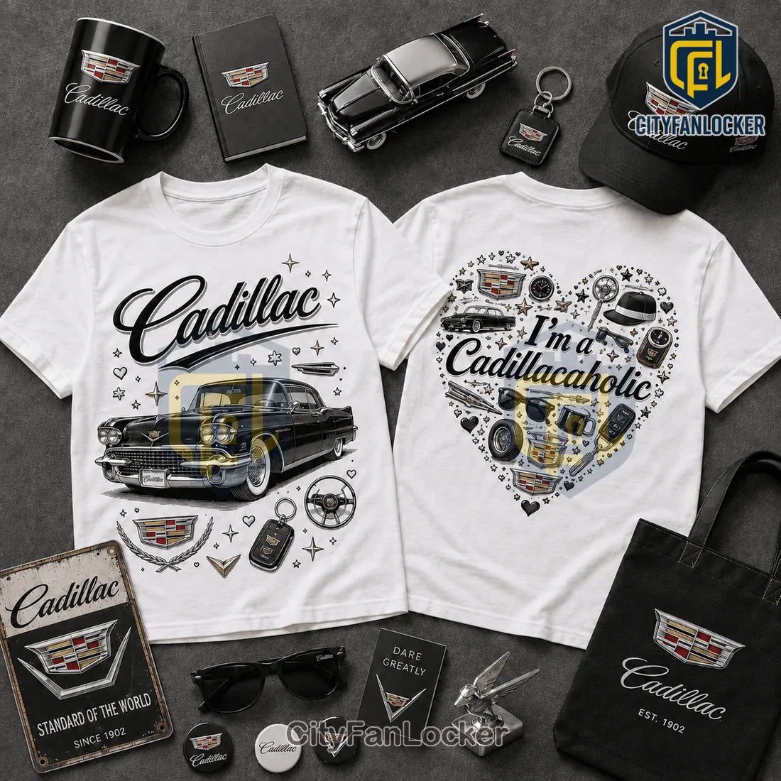 Cadillac Classic Car Lover White T-Shirt