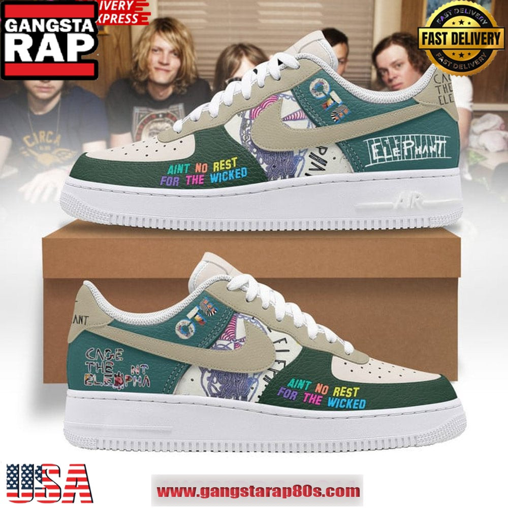 Cage The Elephant Limited Edition Air Force 1 Sneakers Shoes