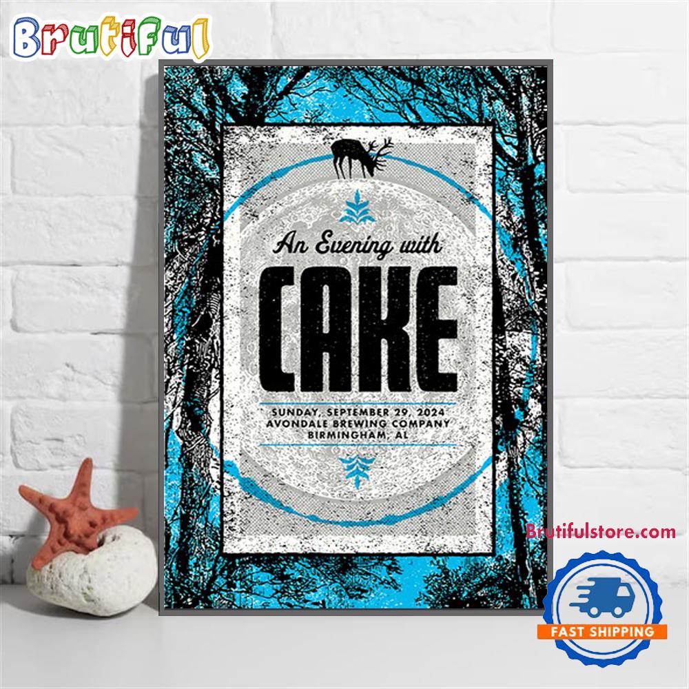 Cake Band September 29 2024 Live At Avondale Brewing Company, Birmingham AL Wall Art Poster Canvas