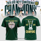 Cal Poly Mustangs 2026 Big West Conference Baseball Champions Hoodie