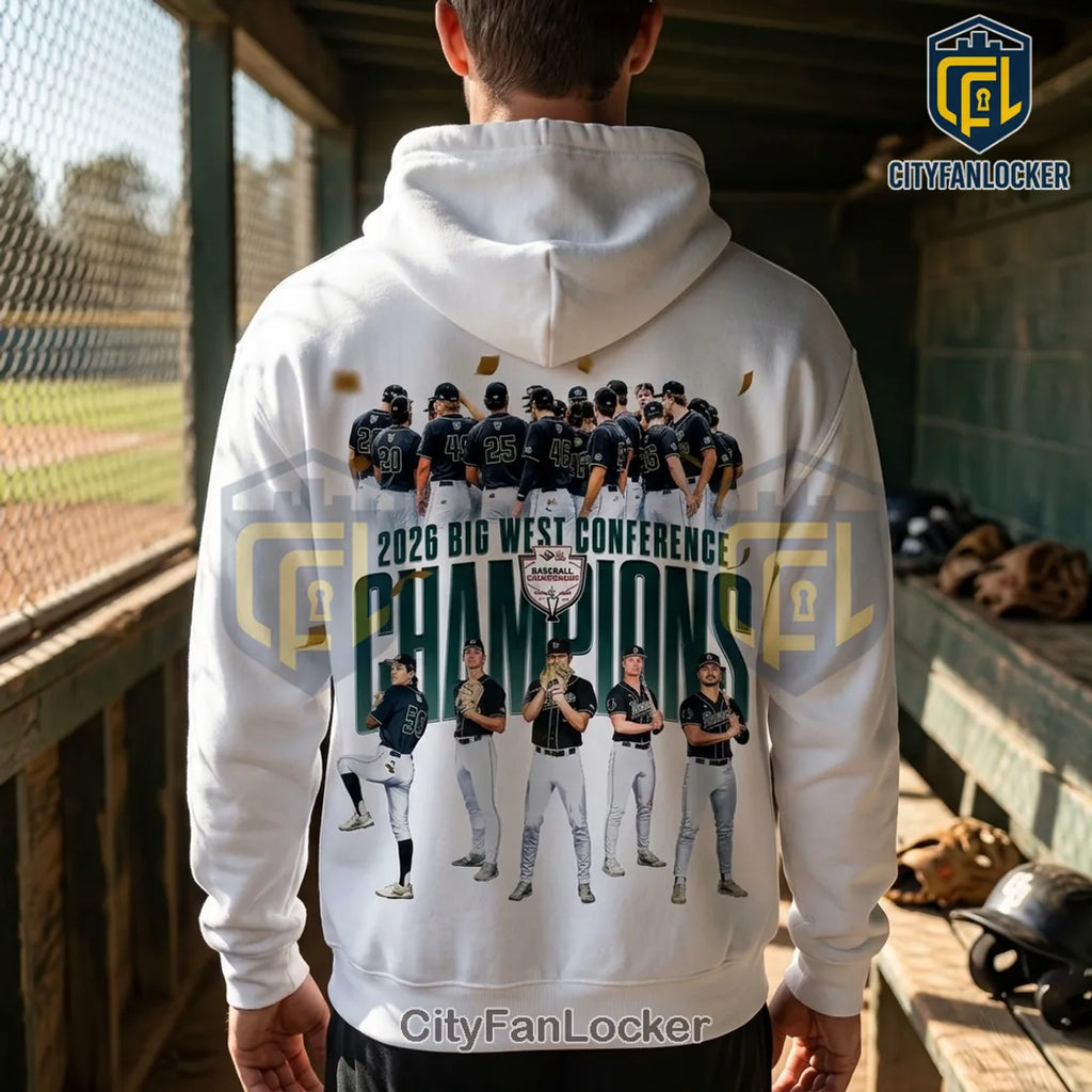 Cal Poly Mustangs 2026 Big West Conference Champions Baseball Hoodie