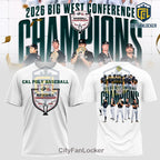 Cal Poly Mustangs 2026 Big West Conference Champions Baseball Hoodie