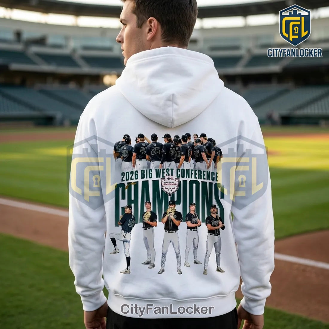 Cal Poly Mustangs 2026 Big West Conference Champions Baseball Hoodie