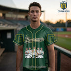 Cal Poly Mustangs 2026 Big West Conference Champions Green Baseball Jersey