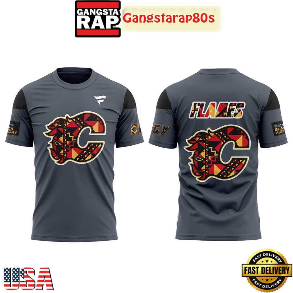 Calgary Flames Our Black History Month 2026 3D Shirt