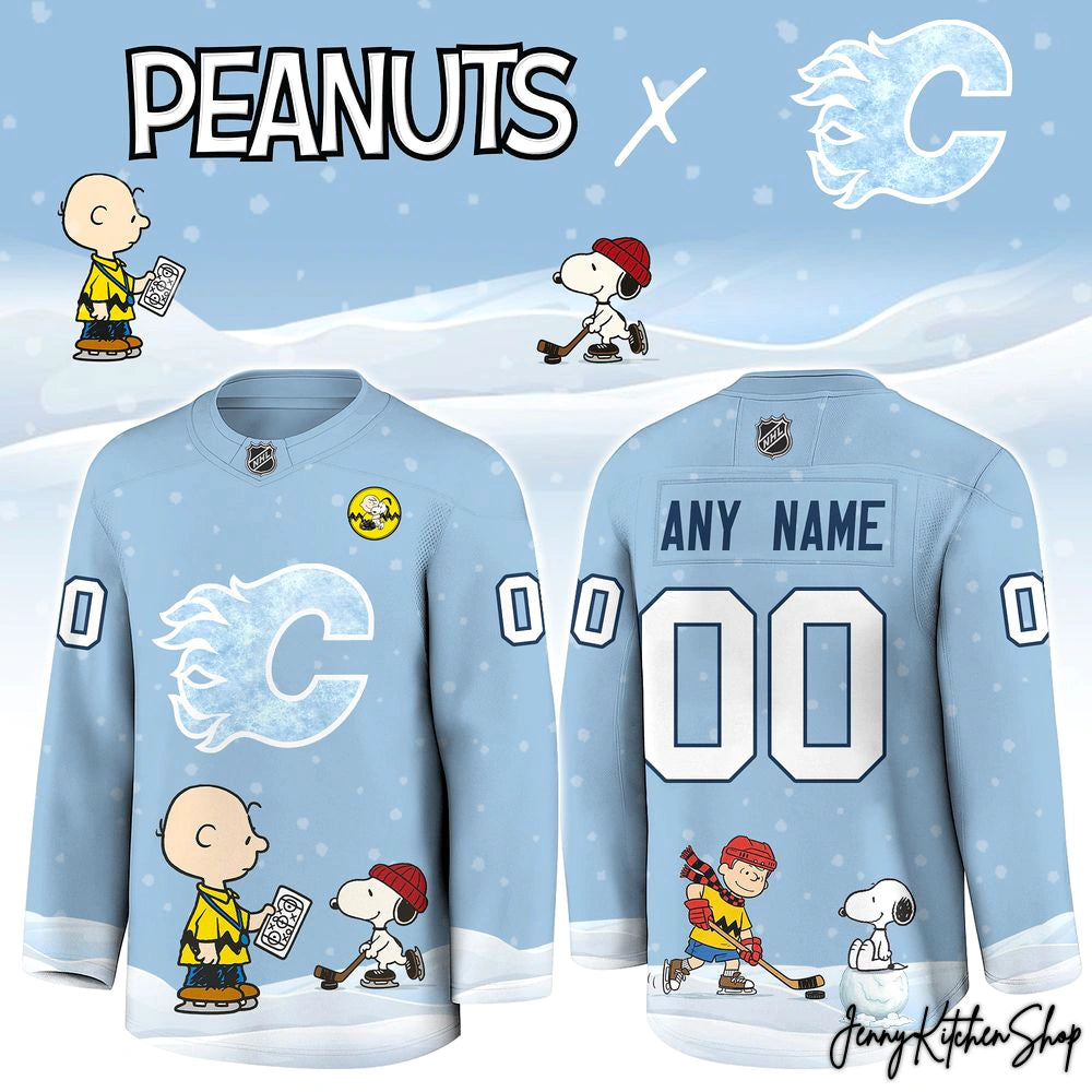 Calgary Flames x Peanuts 2025 Limited Hockey Jersey