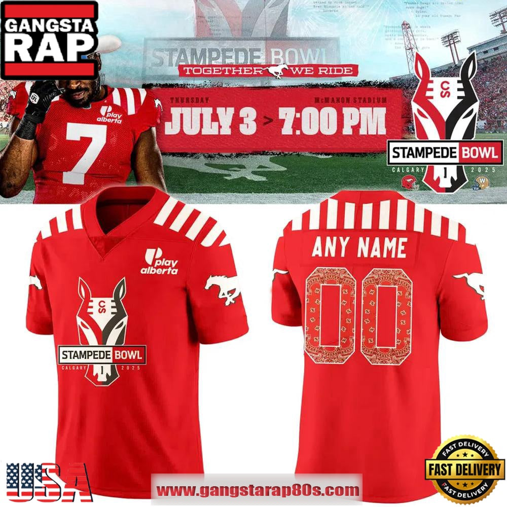 Calgary Stampeders 2025 Stampede Bowl Limited Edition Custom Football Jersey