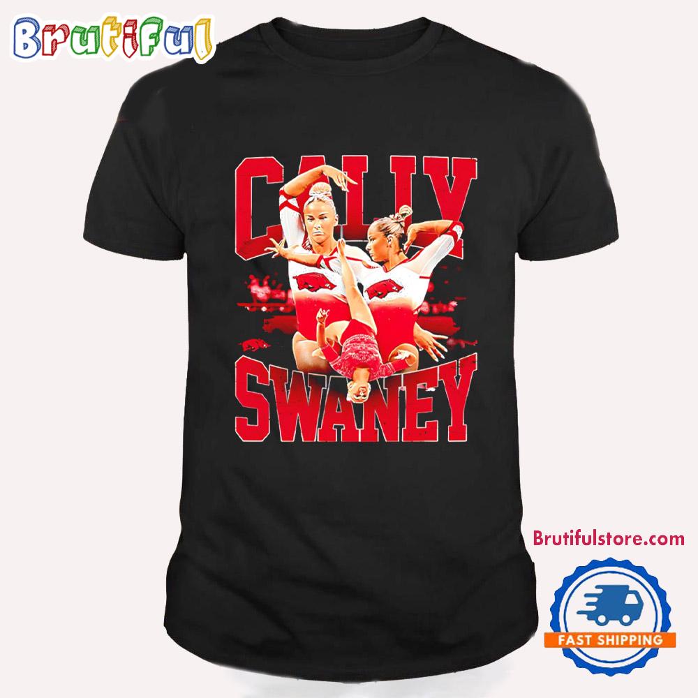 Cally Swaney Arkansas Gymnastics Player Collage 2025 T Shirt