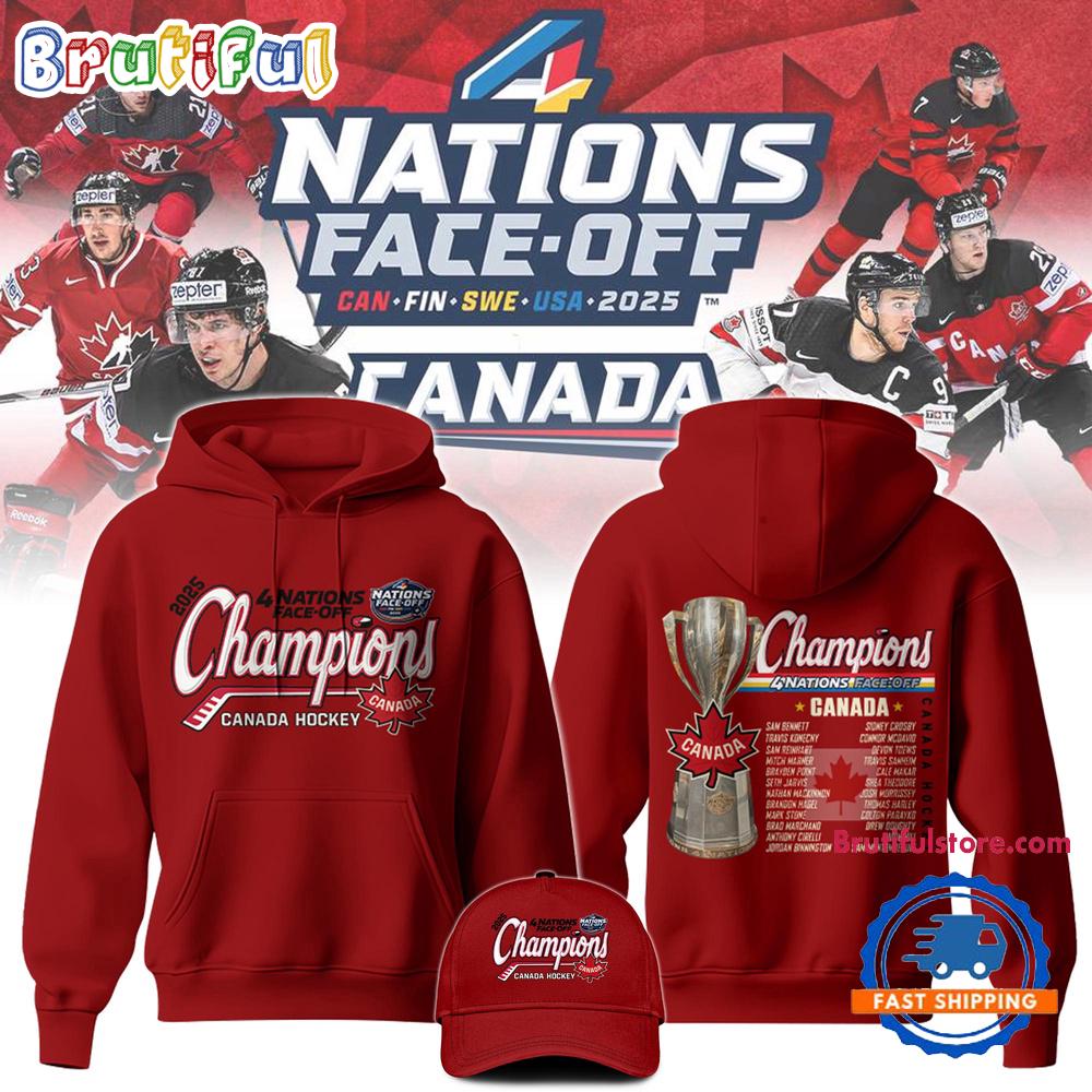 Canada Hockey 2025 4 Nation Face off Champions Second Unisex Hoodie T-Shirt