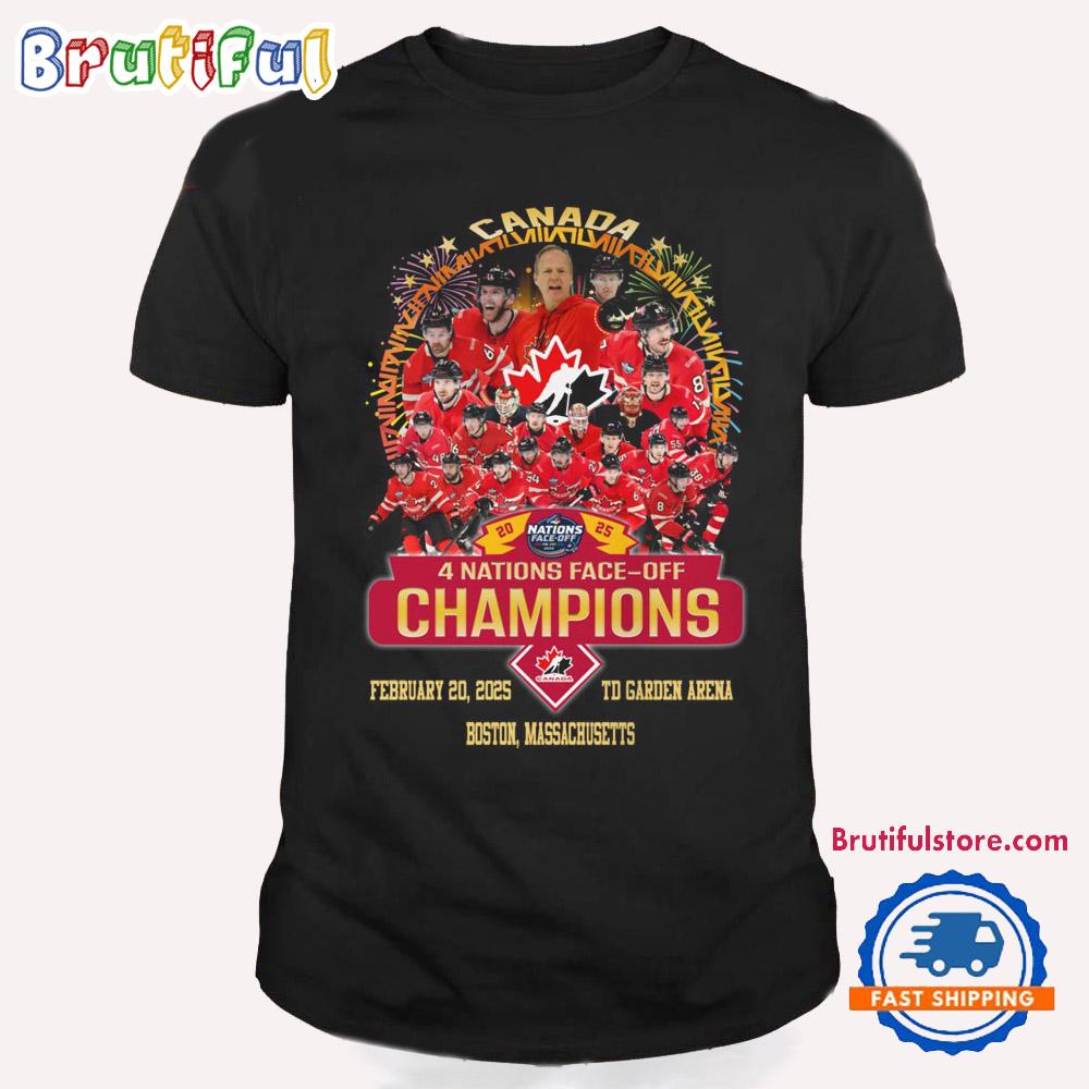 Canada Hockey 2025 4 Nations Face-Off Champions Limited New Design T Shirt