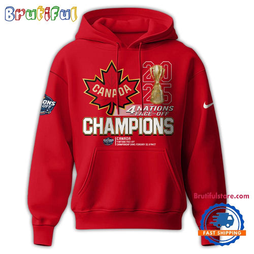 Canada Hockey 2025 4 Nations Face-Off Champions New Limited 3D Shirt