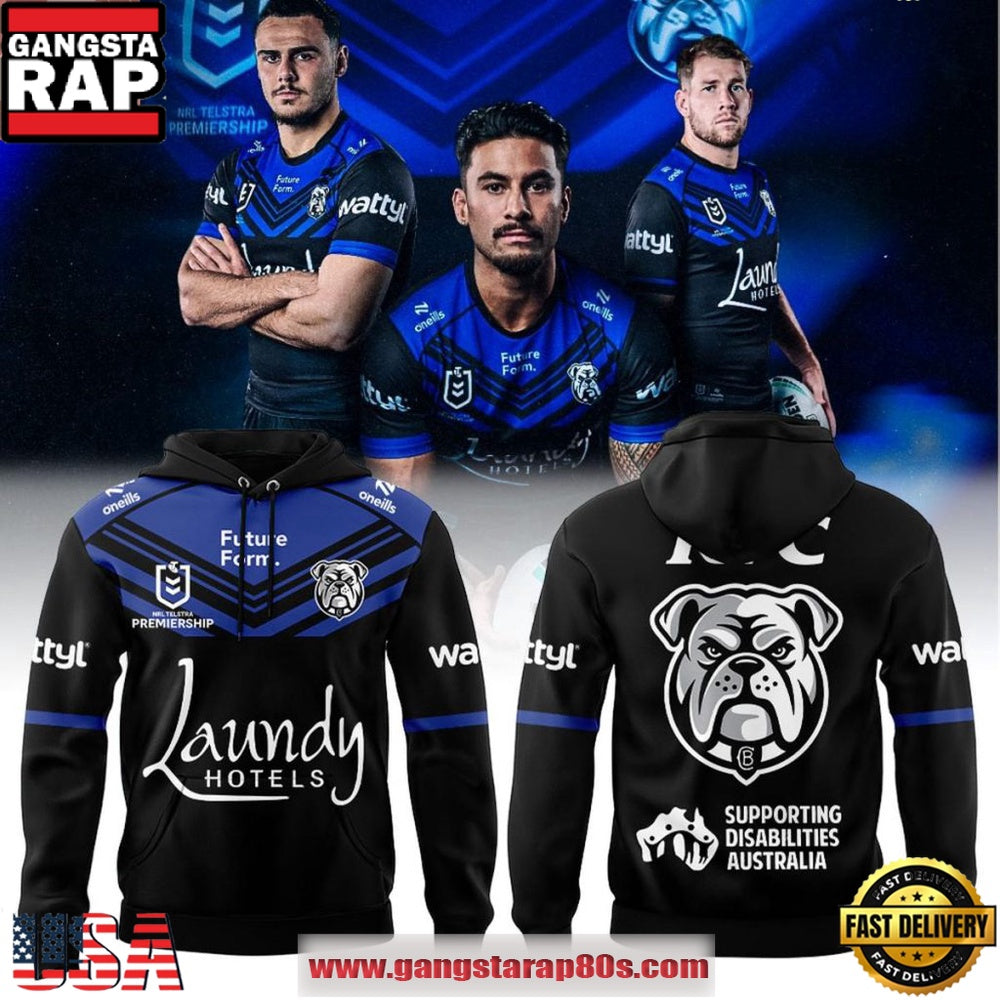 Canterbury-Bankstown Bulldogs 2026 Back In Black Hoodie Shirt