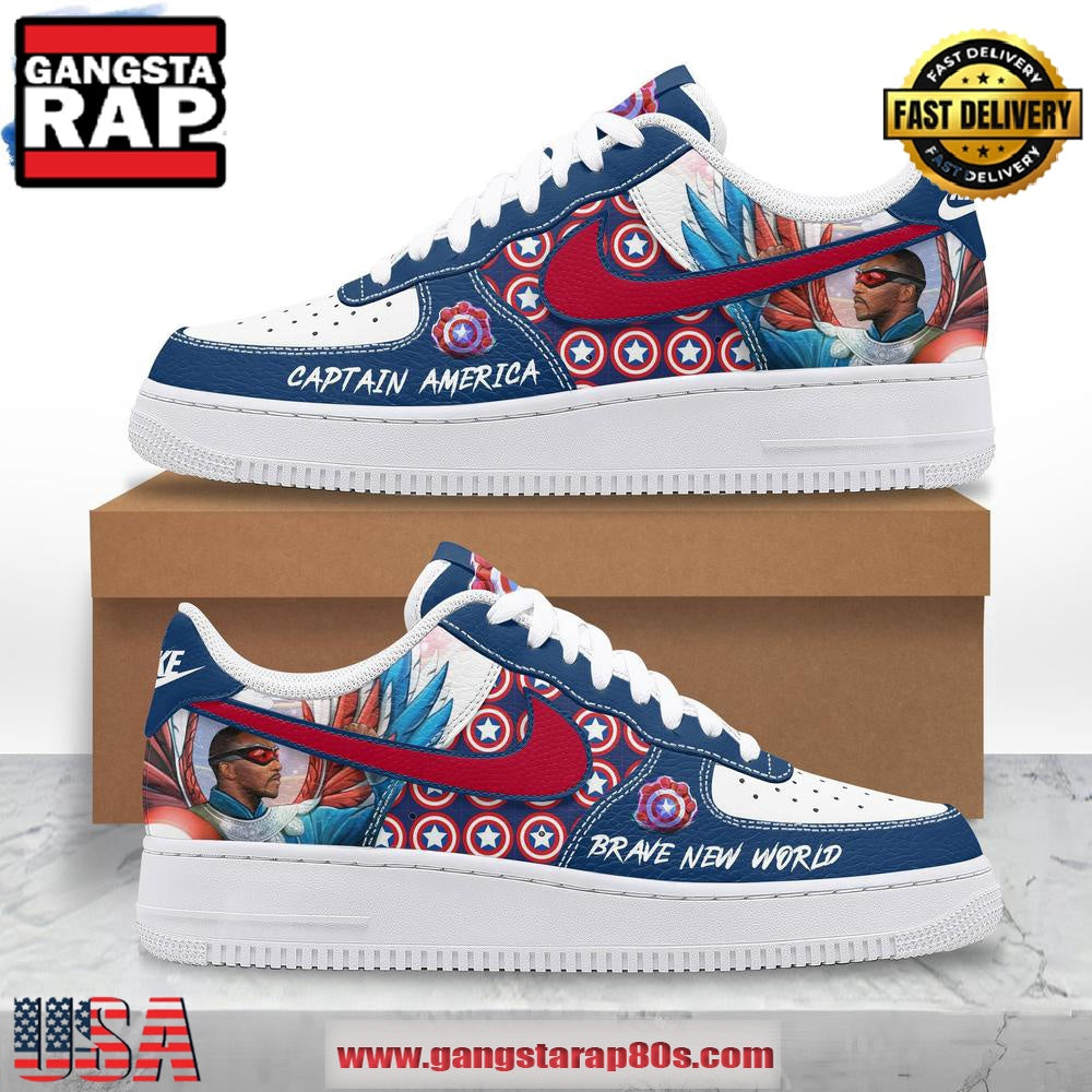 Captain America Brave New World Air Force 1 Sneaker Running Sneakers Shoes