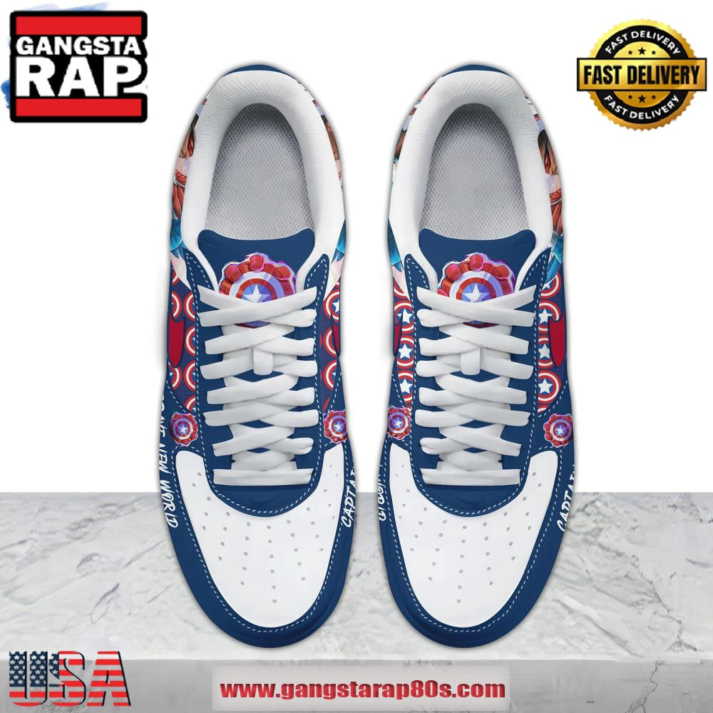 Captain America Brave New World Air Force 1 Sneaker Running Sneakers Shoes