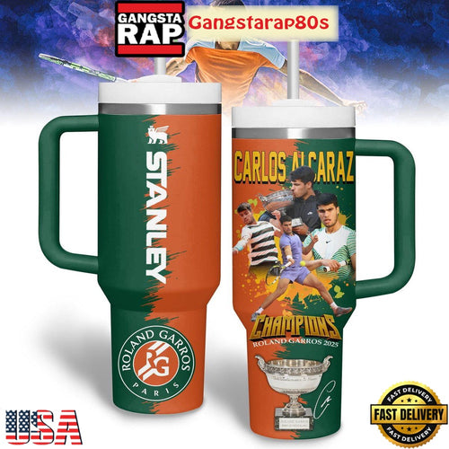 Carlos Alcaraz Roland Garros 2025 Champions Tumbler 40oz