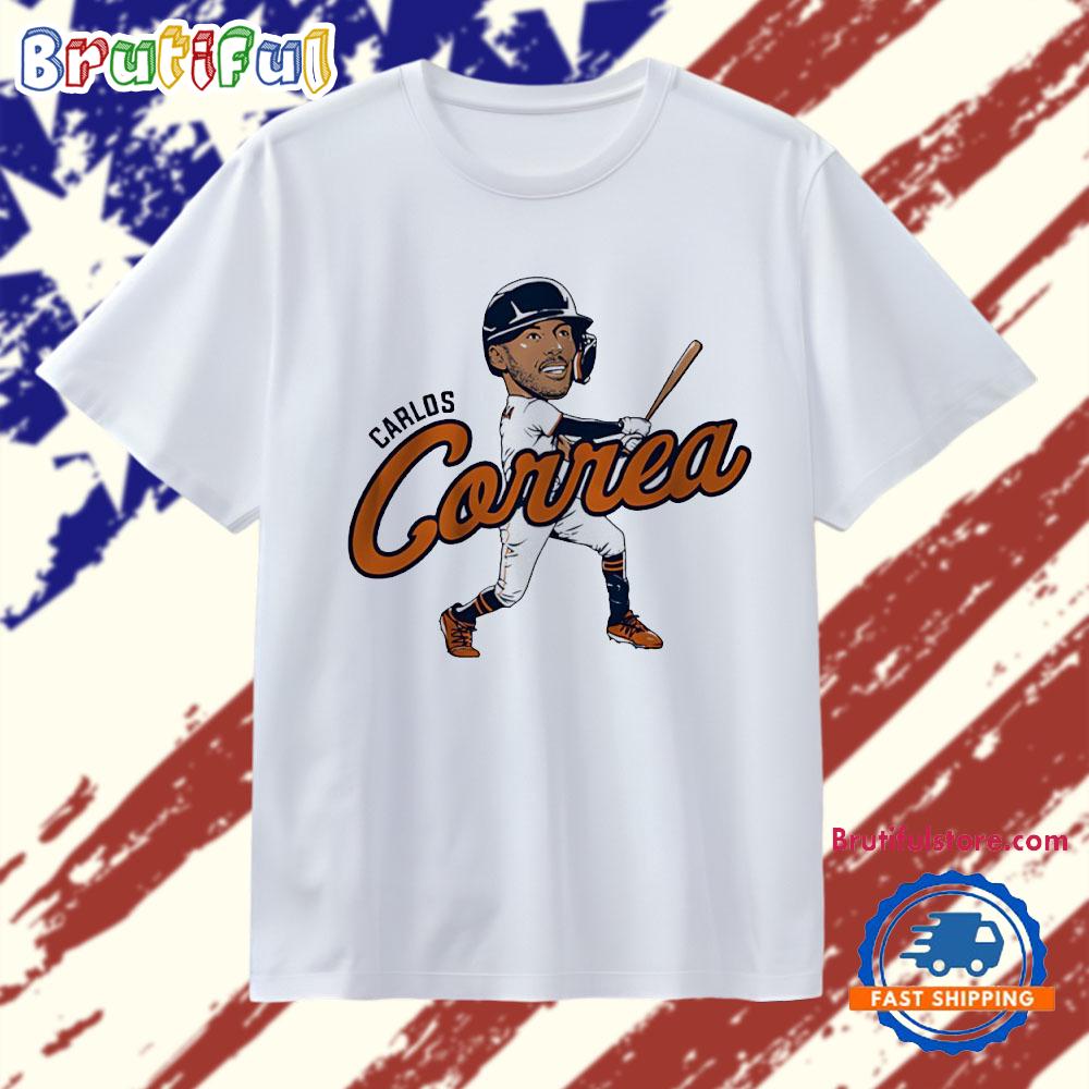 Carlos Correa Houston Astros Slugger Swing Caricature T Shirt