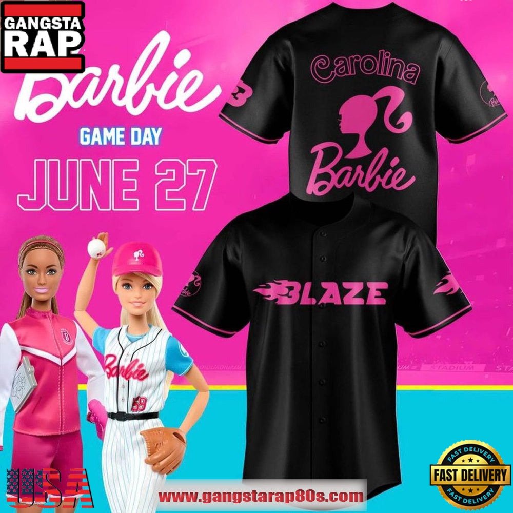 Carolina Blaze x Barbie Day 2026 Baseball Jersey Shirt