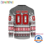 Carolina Hurricanes 2025 NHL Christmas Personalized Hockey Jersey Design