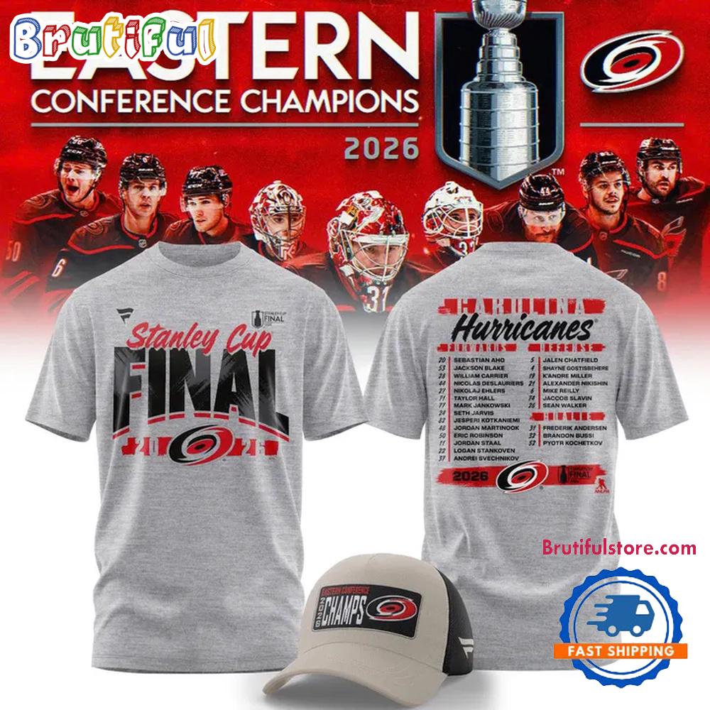 Carolina Hurricanes 2026 NHL Eastern Conference Champions New Design Hoodie T-Shirt