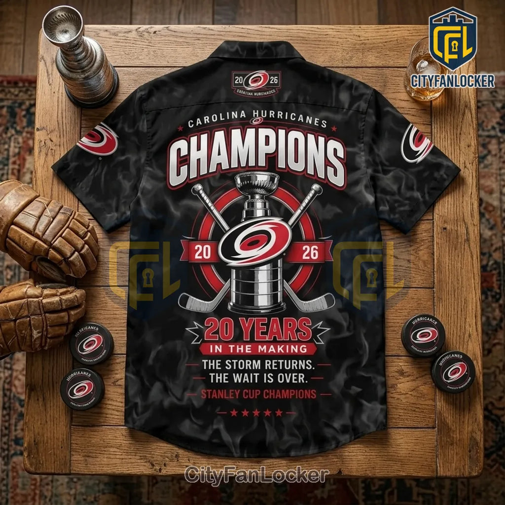 Carolina Hurricanes 2026 Stanley Cup Champions Hawaiian Shirt
