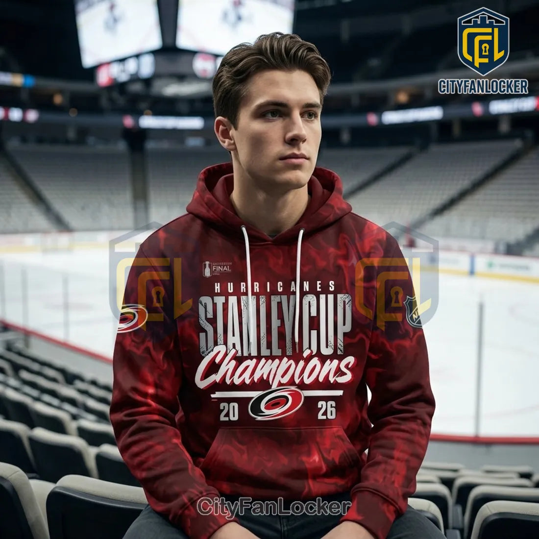 Carolina Hurricanes 2026 Stanley Cup Champions Red Hoodie