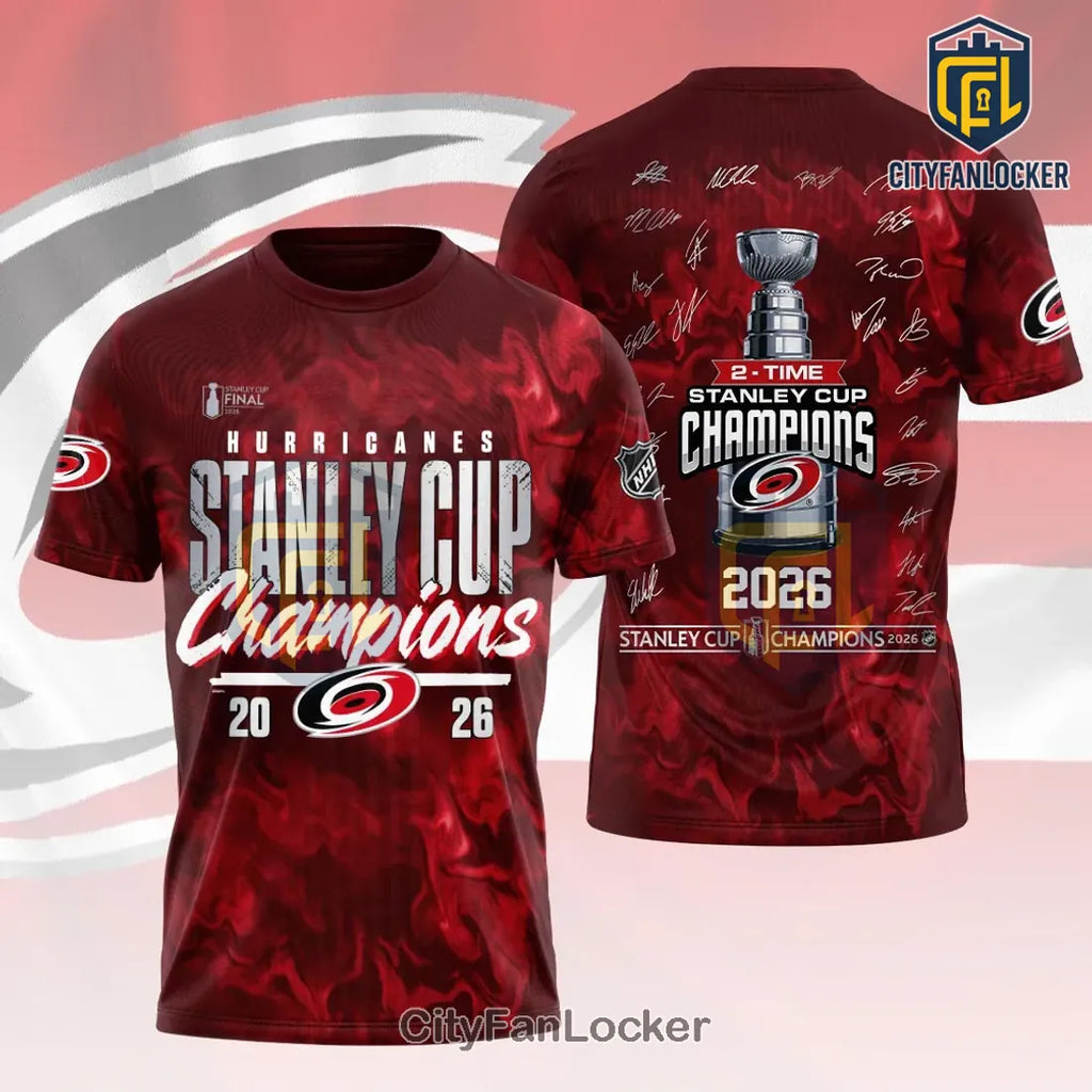 Carolina Hurricanes 2026 Stanley Cup Champions Red Hoodie
