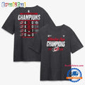 Carolina Hurricanes Fanatics 2026 Stanley Cup Champions Schedule T Shirt