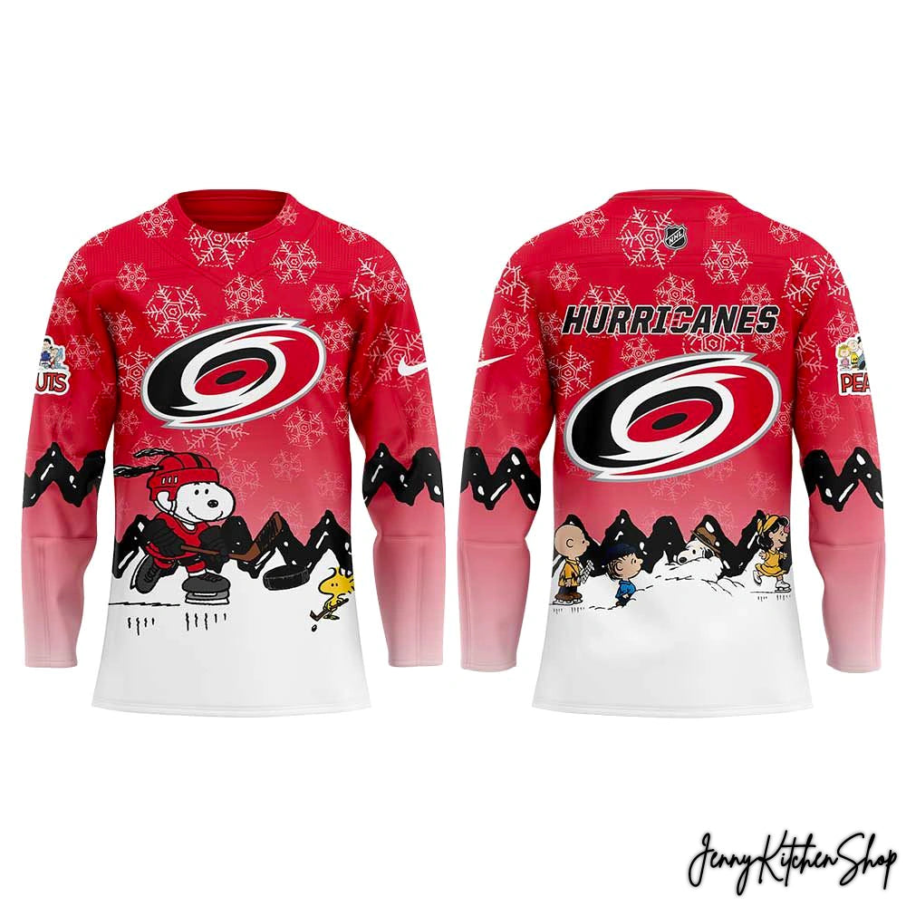 Carolina Hurricanes Peanuts Winter Hockey Jersey
