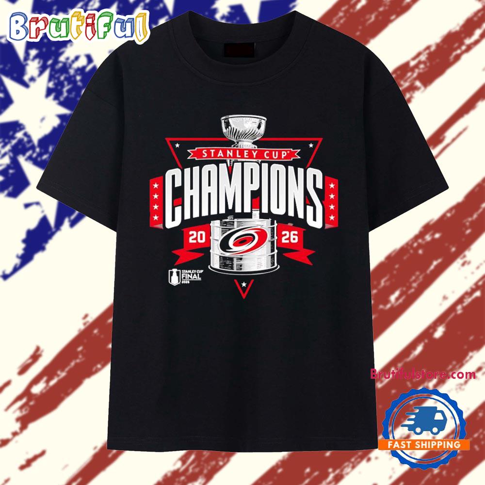 Carolina Hurricanes trophy Stanley Cup champions 2026 T Shirt