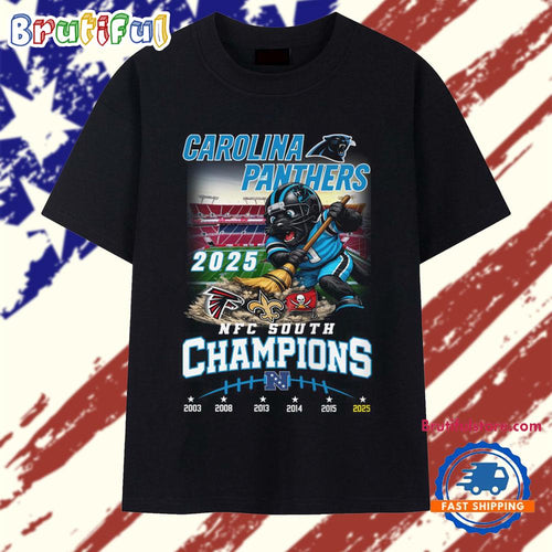 Carolina Panthers 2025 NFC South Champions Vintage T Shirt