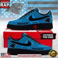 Carolina Panthers New 2026 Version NFL Custom Air Force 1 Running Sneakers Shoes