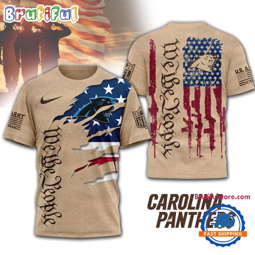 Carolina Panthers 2026 NFL Veteran We The People 3D Shirt