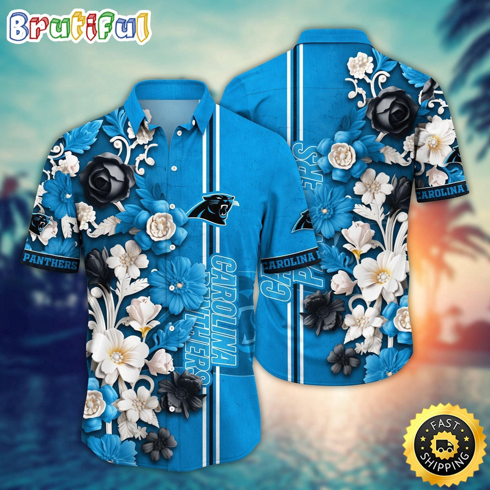 Carolina Panthers Hawaii Shirt Flower Aloha Shirt For Football Fans