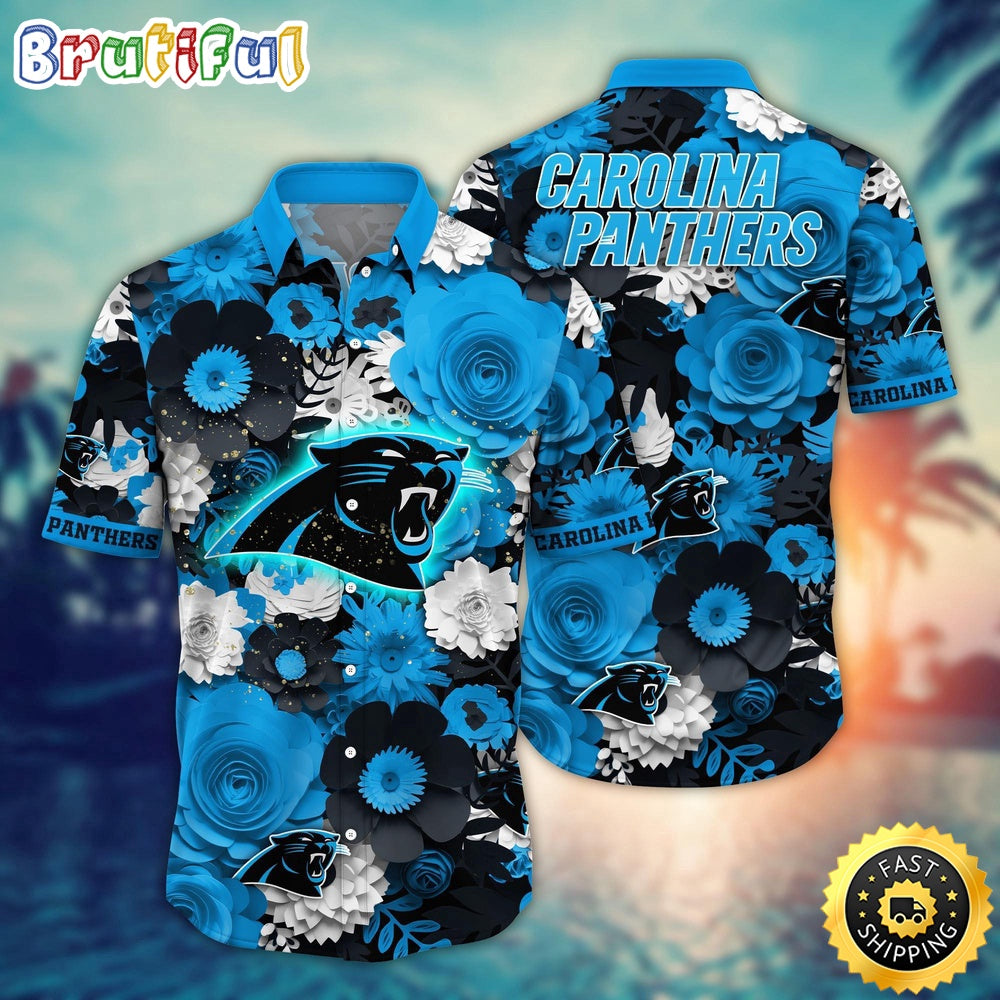 Carolina Panthers Hawaii Shirt Flower Colorful Coastal Wear