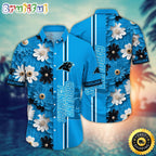 Carolina Panthers Hawaii Shirt Flower Sporty And Stylish