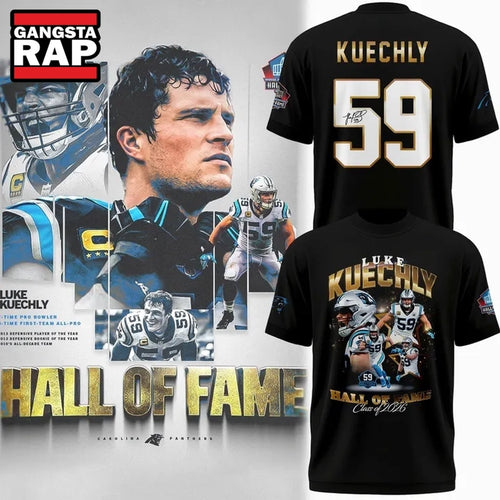 Carolina Panthers Luke Kuechly Hall of Fame Class of 2026 Collage T Shirt , Music Trend Shirt