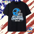 Carolina Panthers NFC South 2025 Champions helmet T Shirt