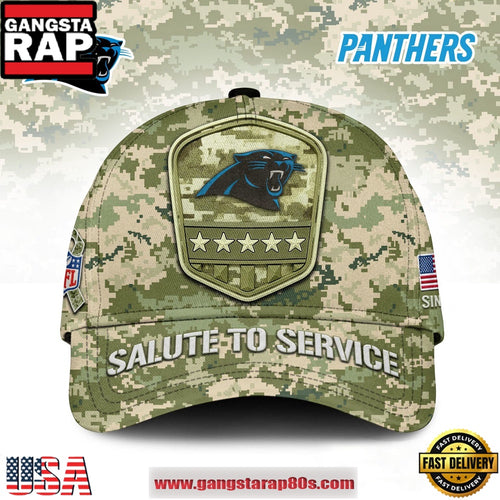 Carolina Panthers NFL Salute To Service 2025 Classic Cap Hats