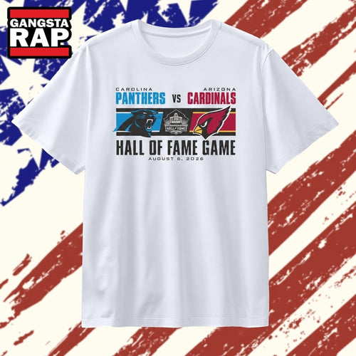 Carolina Panthers Vs Arizona Cardinals 2026 Hall of Fame Game Dueling Logo T Shirt , Vintage Trending Shirt