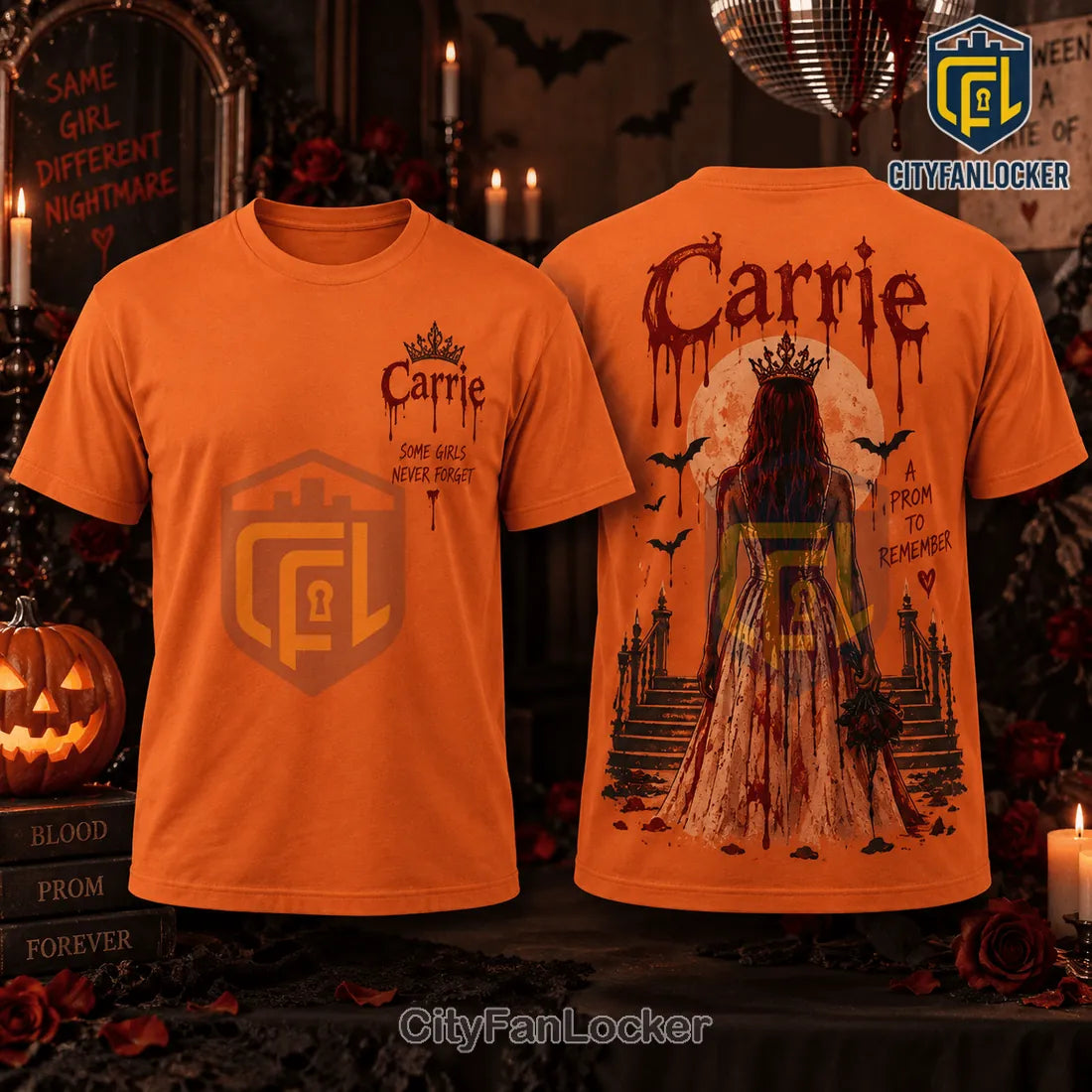 Carrie Bloody Prom Queen Halloween T-Shirt