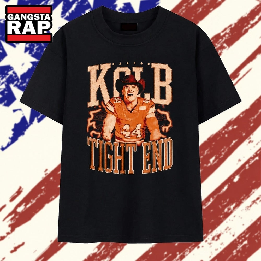 Carson Kolb 44 Tight End Distressed Football Player T Shirt