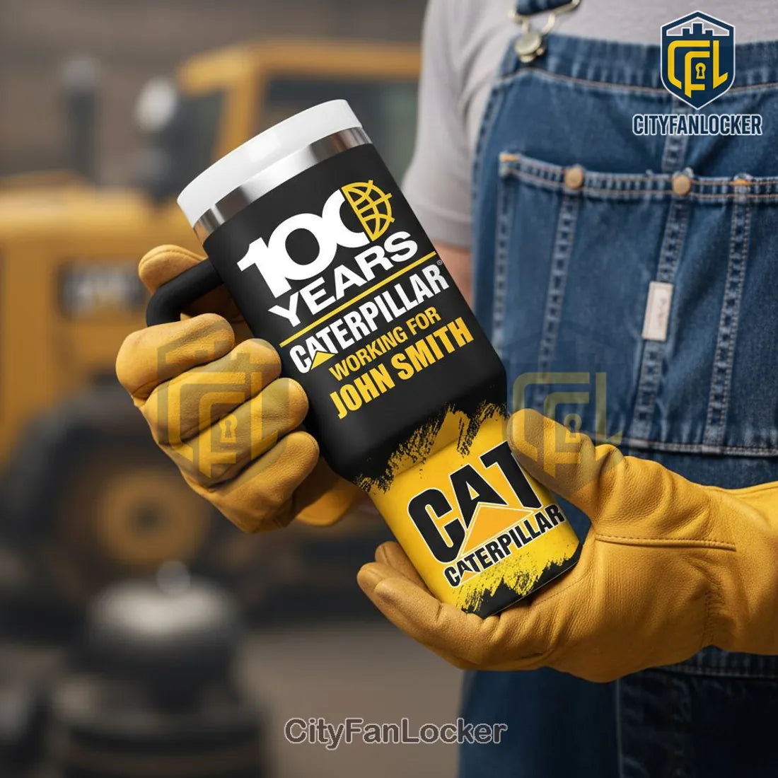 Caterpillar 100 Years Anniversary Personalized CAT Stanley Tumbler